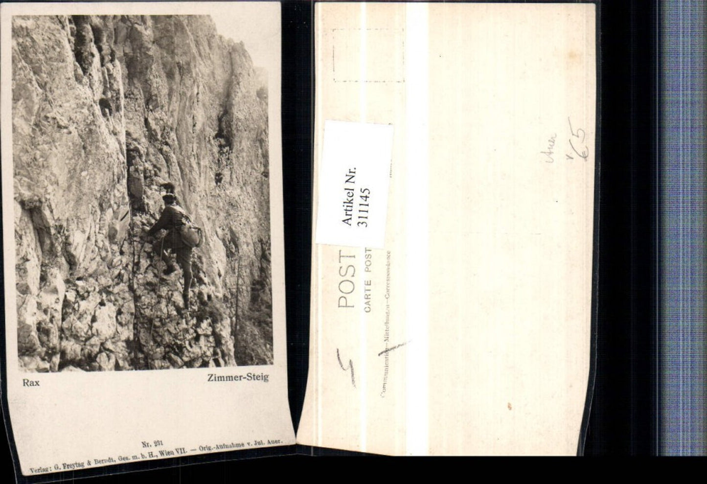 311145,Rax Zimmersteig b. Reichenau Bergsteiger pub J. Auer 231