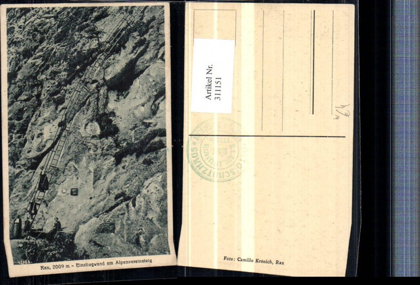311151,Rax Einstiegswand am Alpenvereinsteig b. Reichenau Leiter