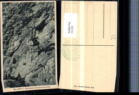 311151,Rax Einstiegswand am Alpenvereinsteig b. Reichenau Leiter
