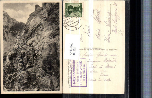 311178,Rax Große Leiter in d. Teufelsbadstube b. Reichenau Bergsteiger