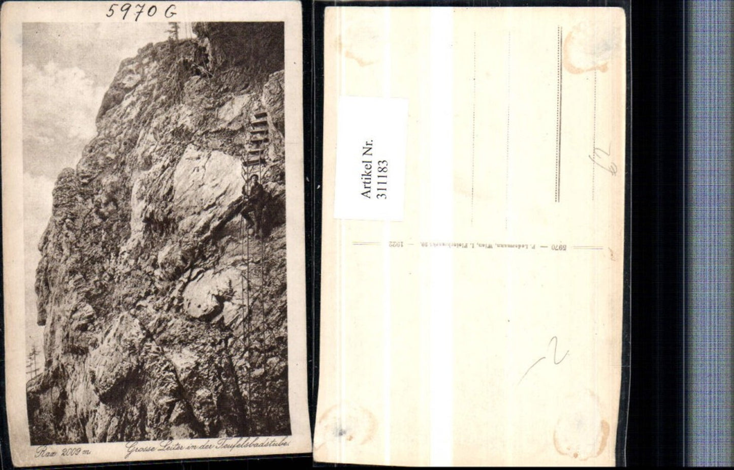 311183,Rax Große Leiter in d. Teufelsbadstube b. Reichenau Bergsteiger