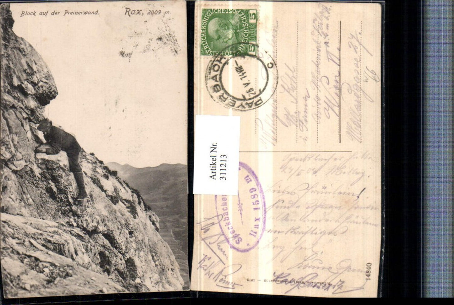 311213,Rax Block auf der Preinerwand b. Prein Bergsteiger
