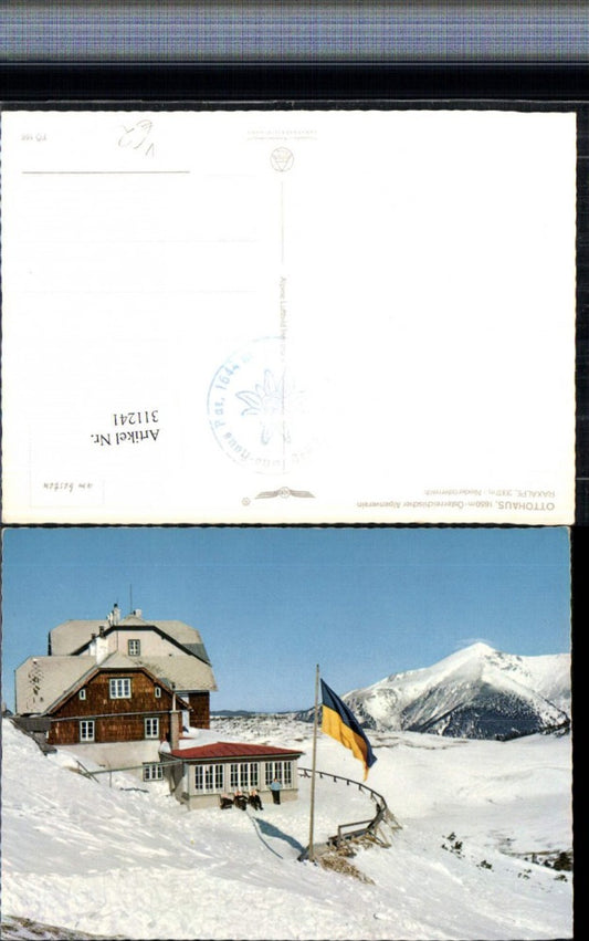 311241,Raxalpe Ottohaus Berghütte b. Reichenau Bergkulisse Winterbild pub Alpine Luftbild 166