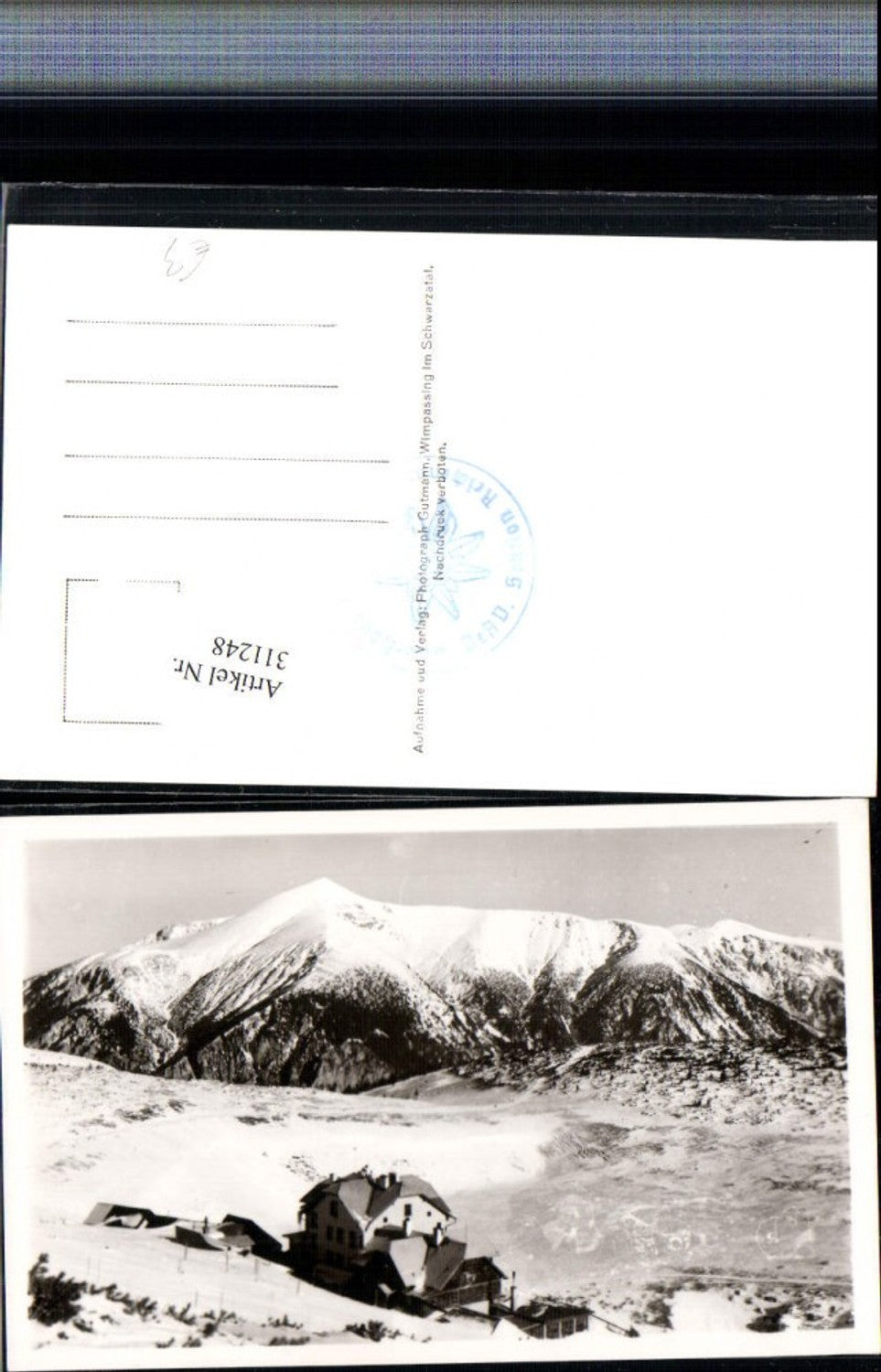 311248,Rax Ottohaus Berghütte b. Reichenau Bergkulisse Winterbild