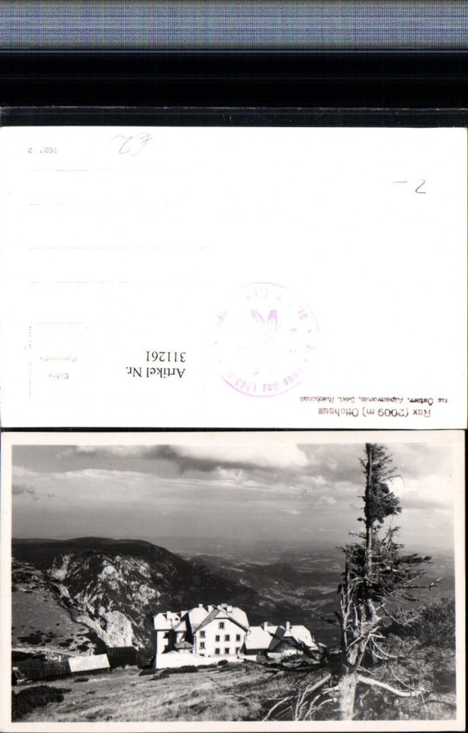 311261,Rax Ottohaus Berghütte b. Reichenau Bergkulisse