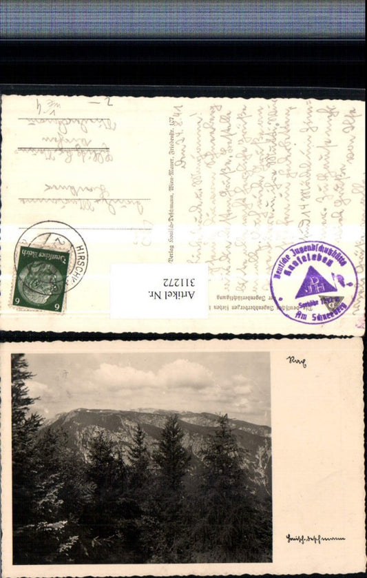 311272,Rax b. Reichenau Bergkulisse Wald pub Honisch-Deschmann