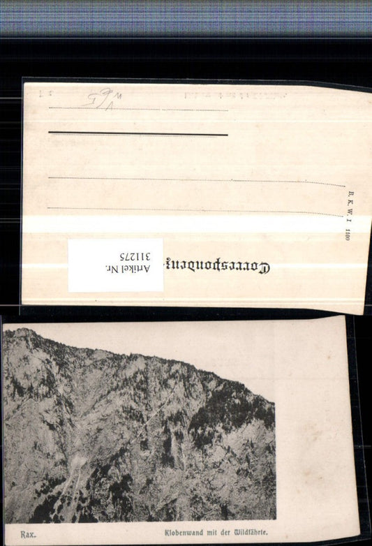 311275,Rax Klobenwand m. Wildfährte b. Reichenau pub B.K.W.I. 1100