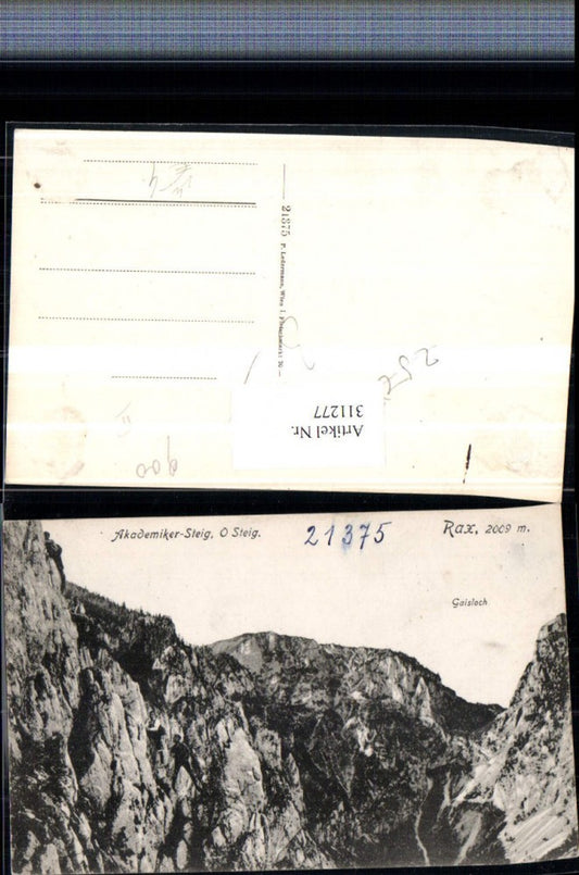311277,Rax Akademiker-Steig b. Schwarzau m. Gaisloch Bergkulisse pub P. Ledermann 21375