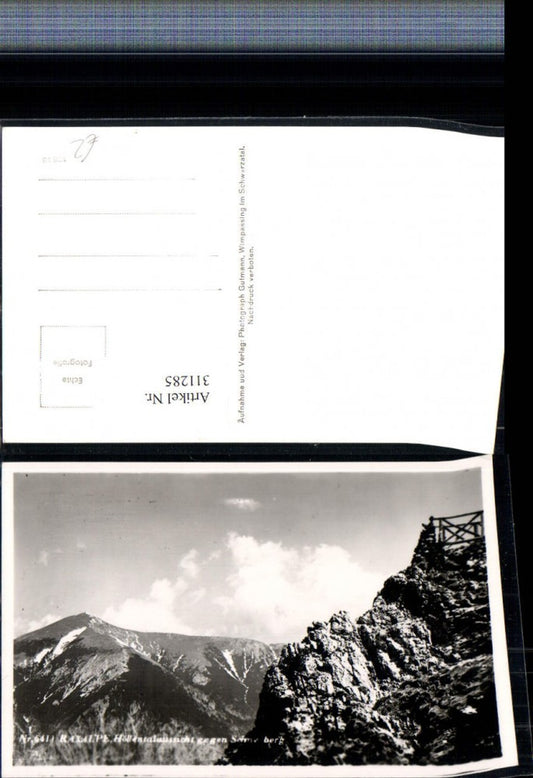 311285,Raxalpe Höllentalaussicht b. Reichenau m. Schneeberg Bergkulisse