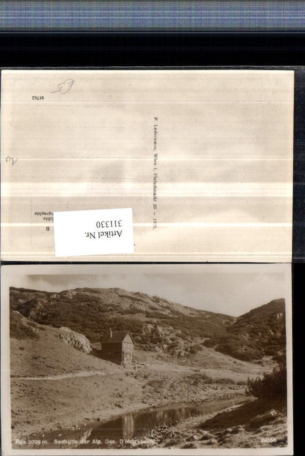 311330,Rax Seehütte Berghütte m. See b. Reichenau