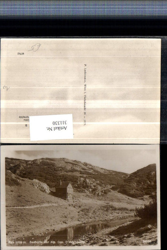 311330,Rax Seehütte Berghütte m. See b. Reichenau