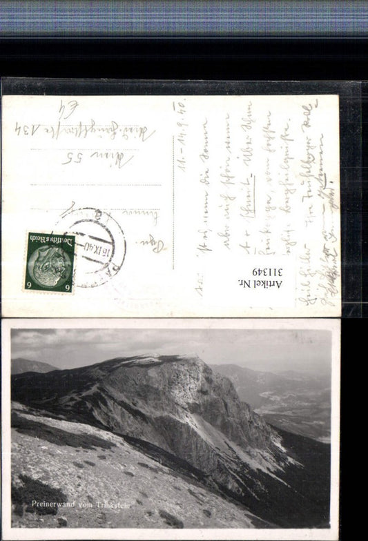 311349,Rax Preinerwand vom Trinkstein b. Prein Bergkulisse
