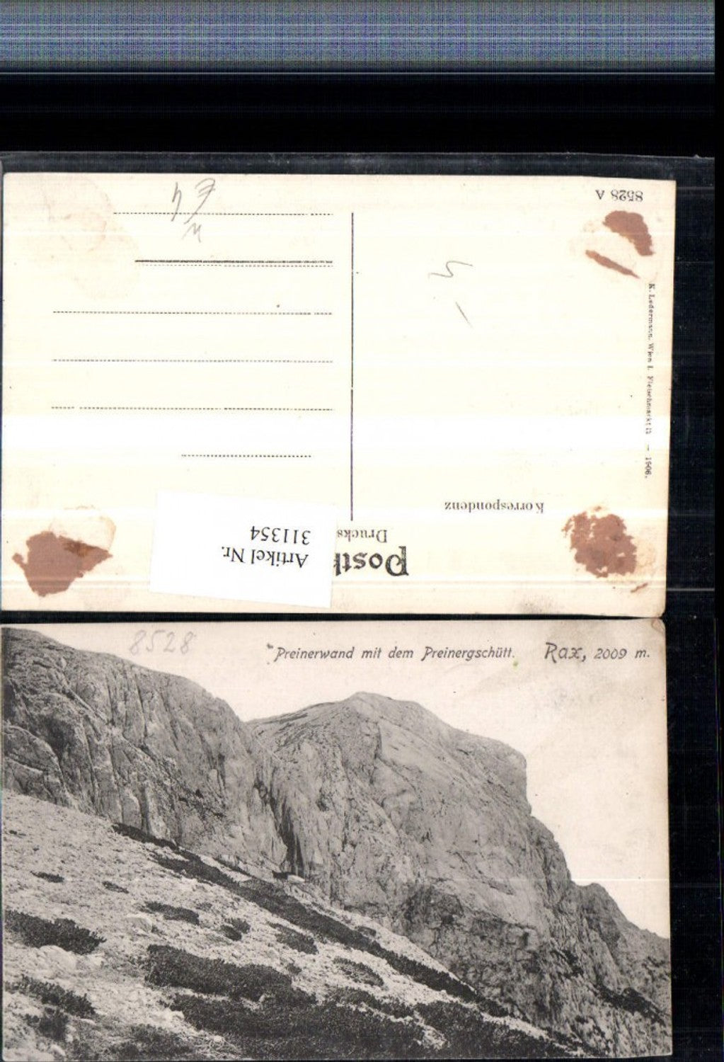 311354,Rax Preinerwand m. d. Preinergschütt b. Prein Bergkulisse