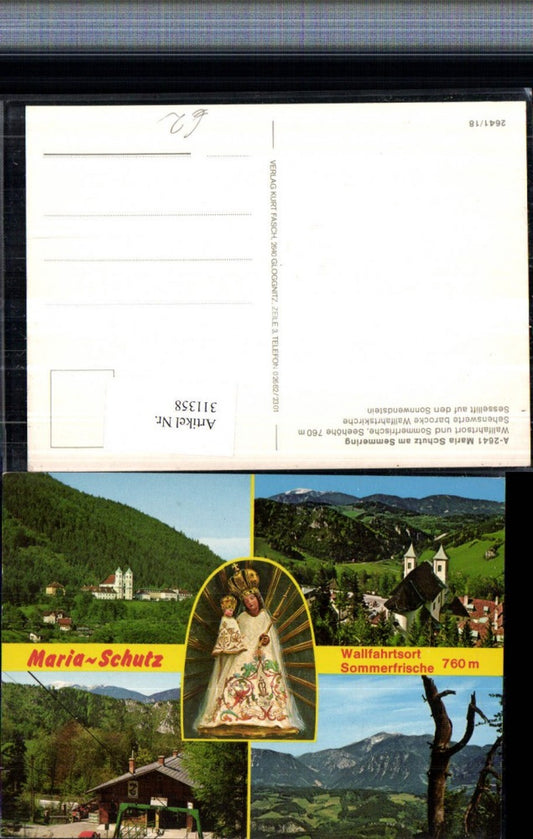 311358,Maria Schutz am Semmering Totale Kirche Gnadenmutter Sessellift Mehrbildkarte