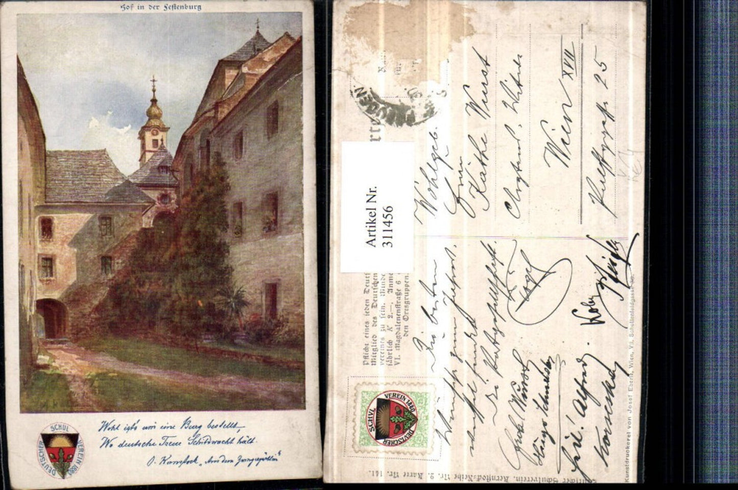311456,Deutscher Schulverein 141 Künstler A. Heilmann Hof in d. Festenburg