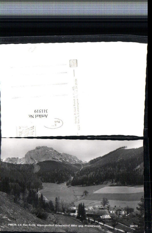 311519,Prein an d. Rax Alpengasthof Griesleithof geg. Preinerwand Bergkulisse