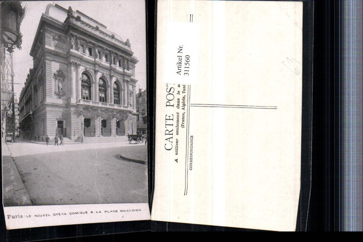 311560,Paris Le nouvel Opera Comique Place Boieldieu Oper Gebäude