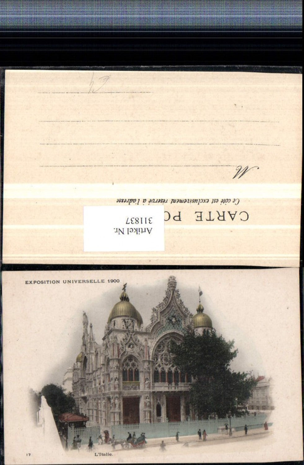 311837,Paris Exposition Universelle 1900 L'Italie Gebäude