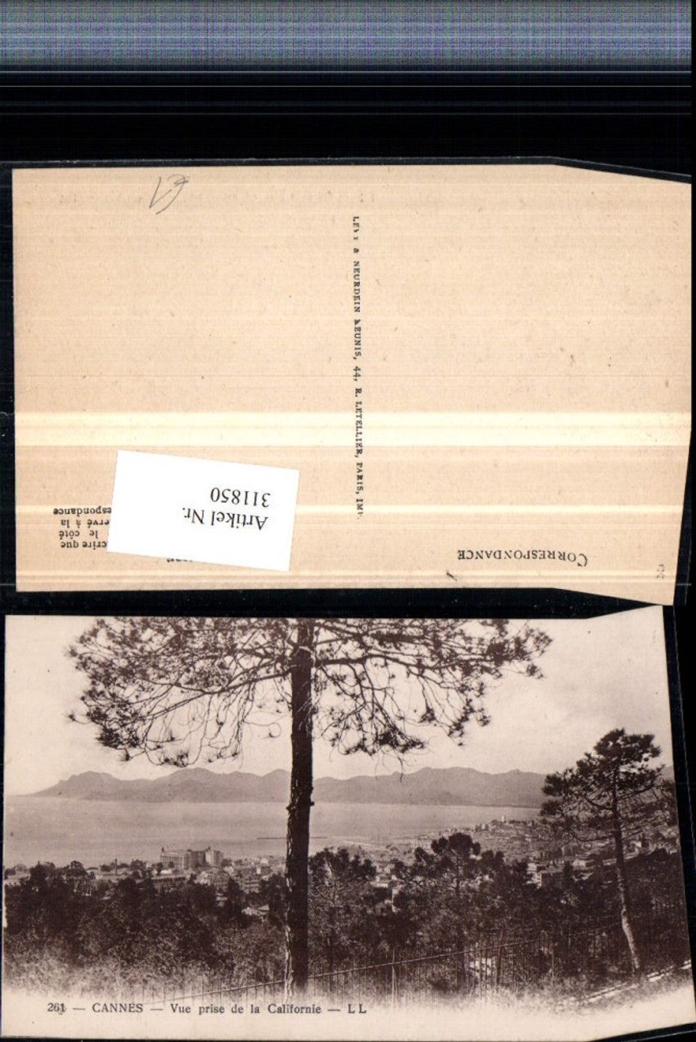 311850,Cannes Vue prise de la Californie Teilansicht Bergkulisse