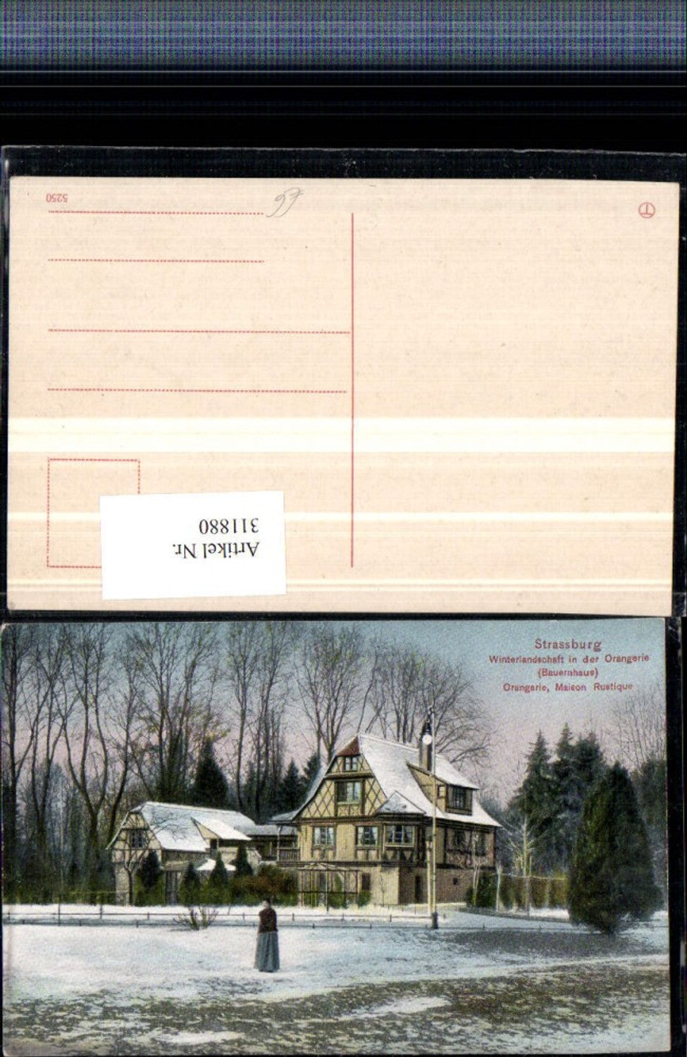 311880,Straßburg Maison Rustique Orangerie Bauernhaus Winterbild