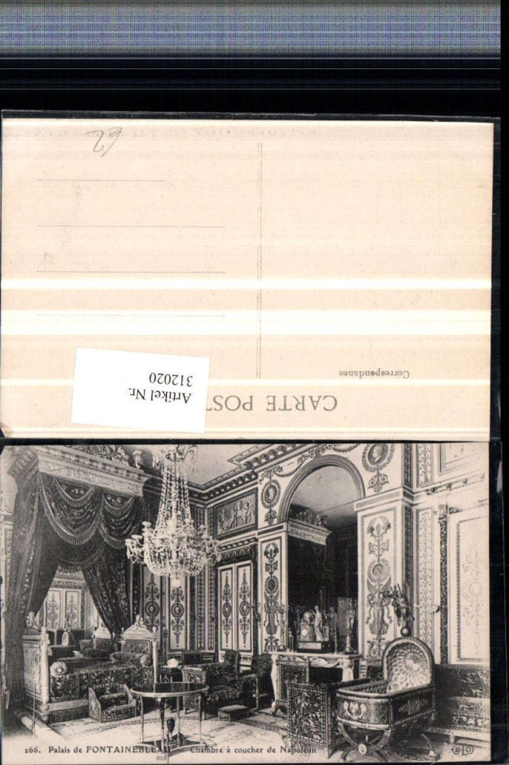 312020,Palais de Fontainebleau Chambre a coucher de Napoleon Innenansicht
