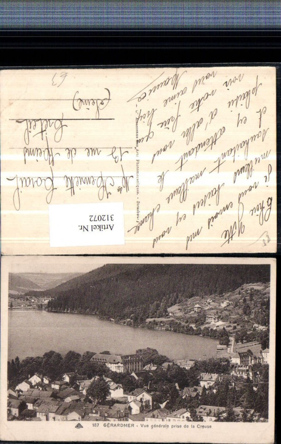 312072,Gerardmer Vue generale prise de la Creuse Teilansicht