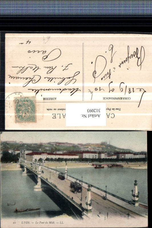 312093,Lyon Le Pont du Midi Teilansicht Brücke