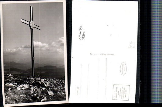 312961,Ötscher b. Lackenhof Gipfelkreuz Bergkulisse