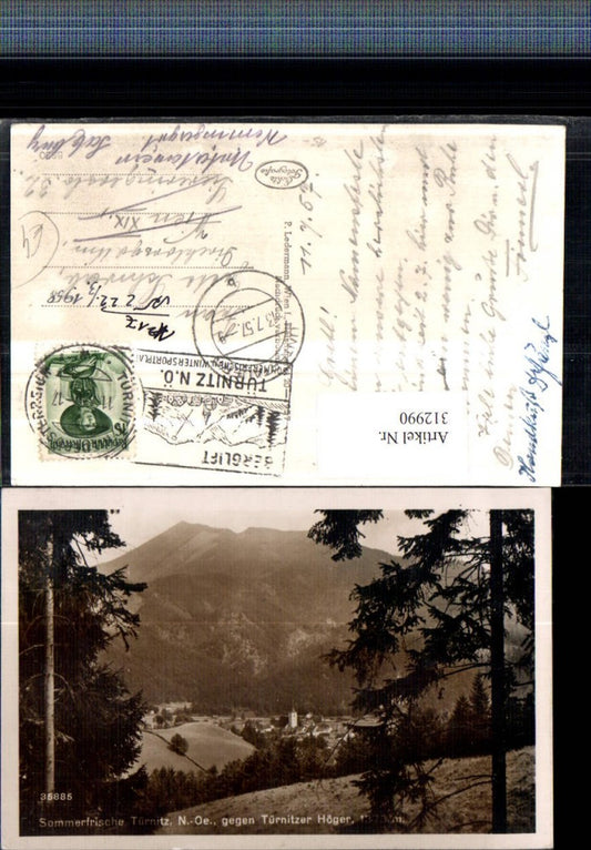 312990,Türnitz Teilansicht geg. Türnitzer Höger Bergkulisse
