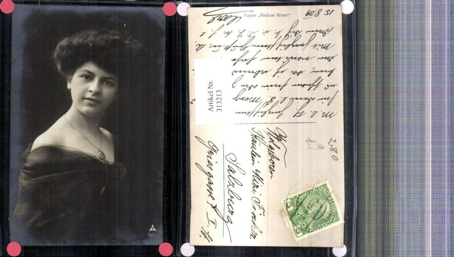 313213,Foto Ak Kind Mädchen Junge Frau Halskette Portrait