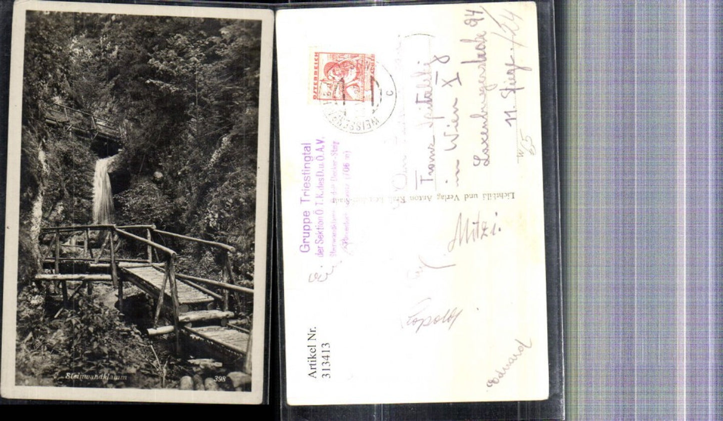 313413,Foto Ak Steinwandklamm b. Weissenbach an der Triesting