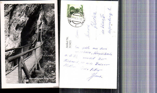 313421,Foto Ak Steinwandklamm Lange Brücke b. Weissenbach an der Triesting