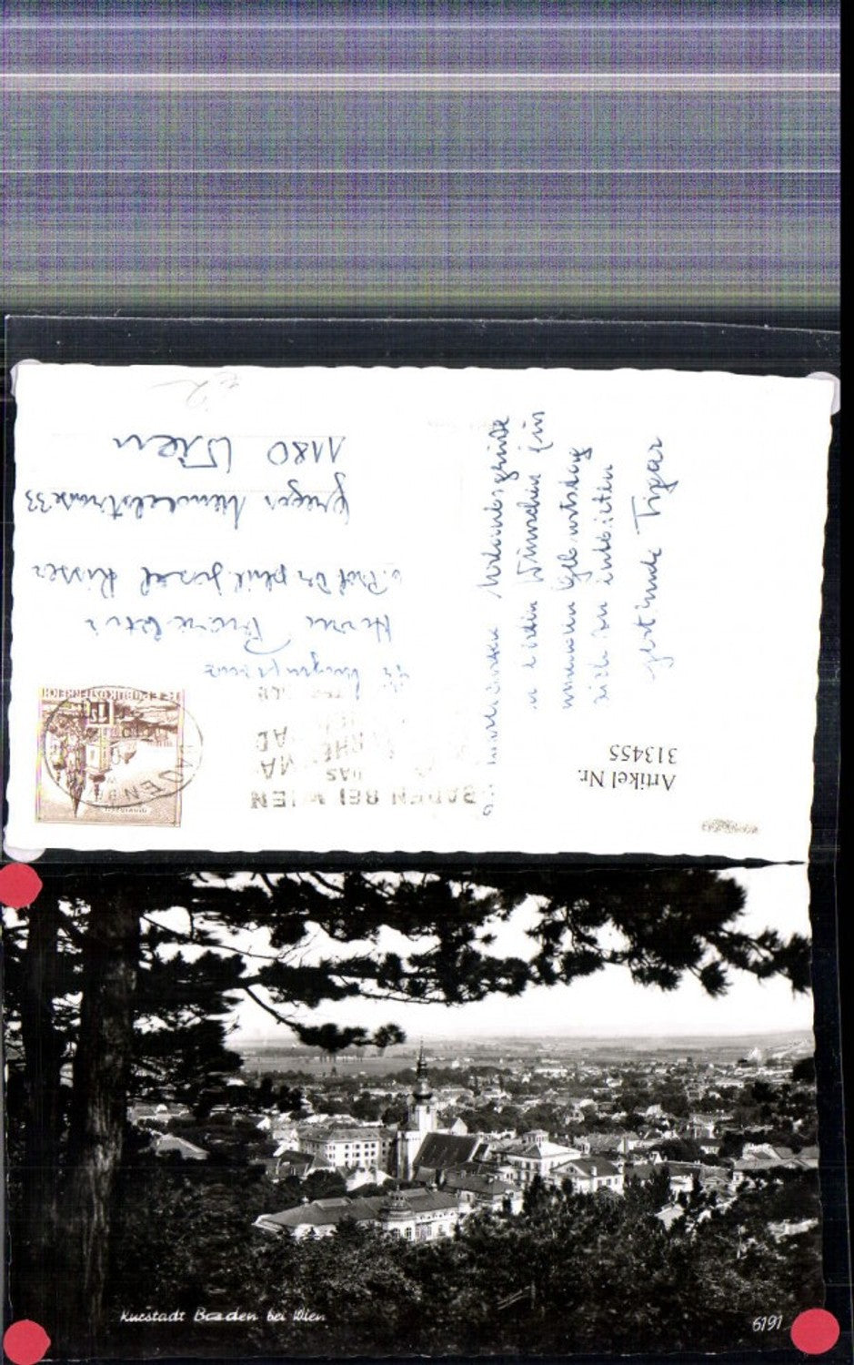 313455,Foto Ak Baden b. Wien Totale