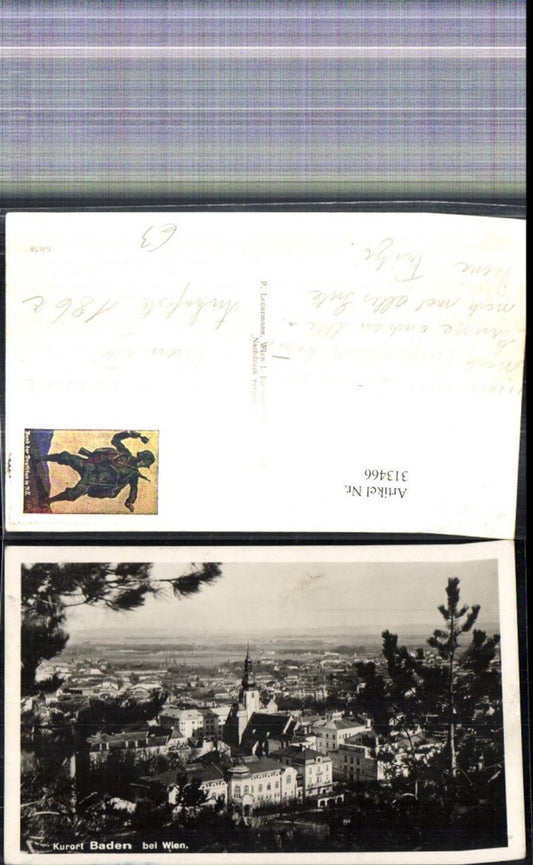 313466,Foto Ak Baden b. Wien Totale