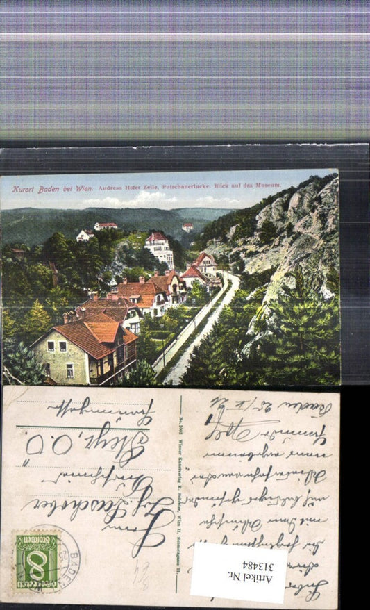 313484,Baden b. Wien Andreas Hofer Zeile Putschanerlucke Blick a. d. Museum
