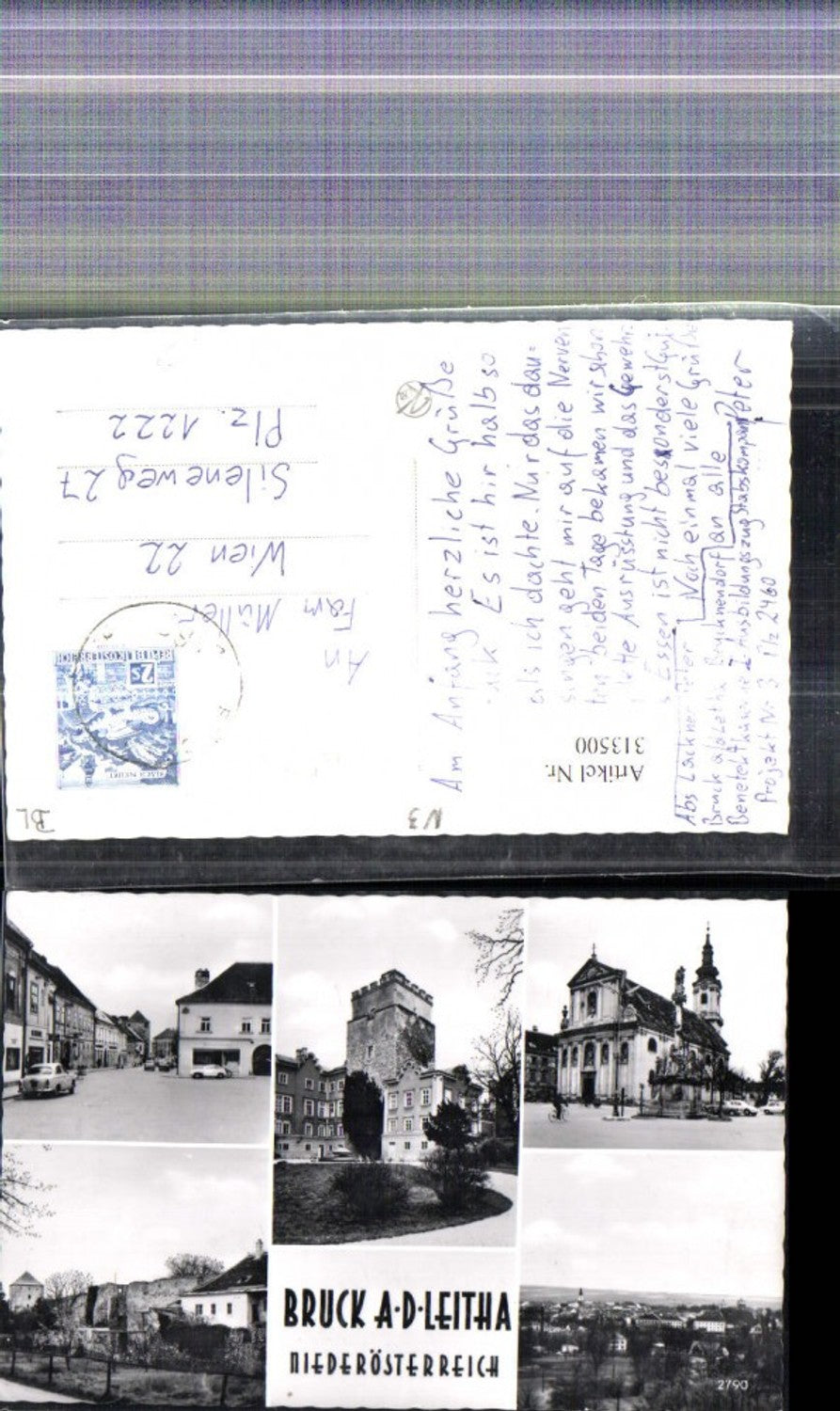 313500,Mehrbild Foto Ak Bruck a. d. Leitha Kirche Teilansicht