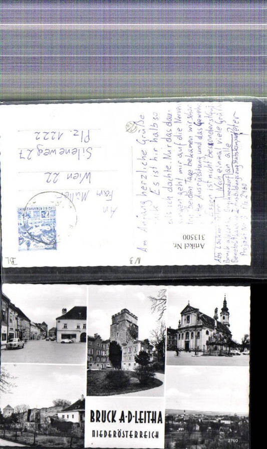 313500,Mehrbild Foto Ak Bruck a. d. Leitha Kirche Teilansicht