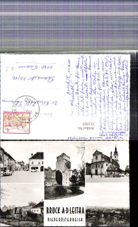 313503,Mehrbild Foto Ak Bruck a. d. Leitha Kirche Teilansicht