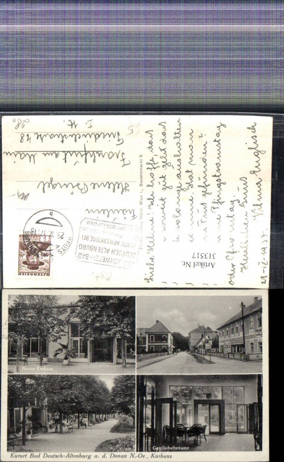 313517,Mehrbild Ak Bad Deutsch Altenburg Neues Kurhaus Gesellschaftsräume