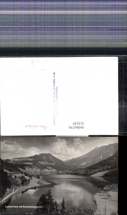313539,Foto Ak Lunzersee m. Scheiblingstein Lunz