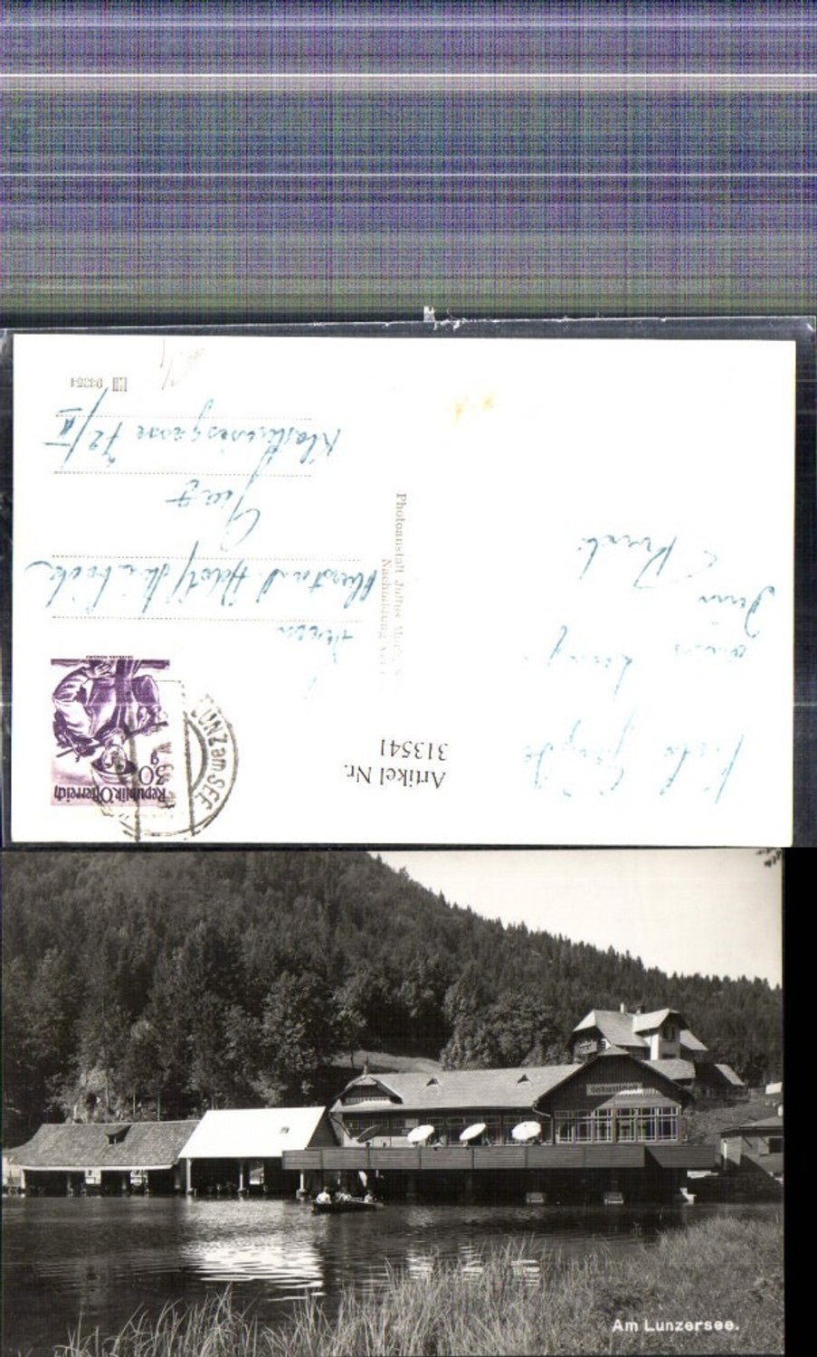 313541,Foto Ak Lunzersee Lunz Gastwirtschaft Ruderboot