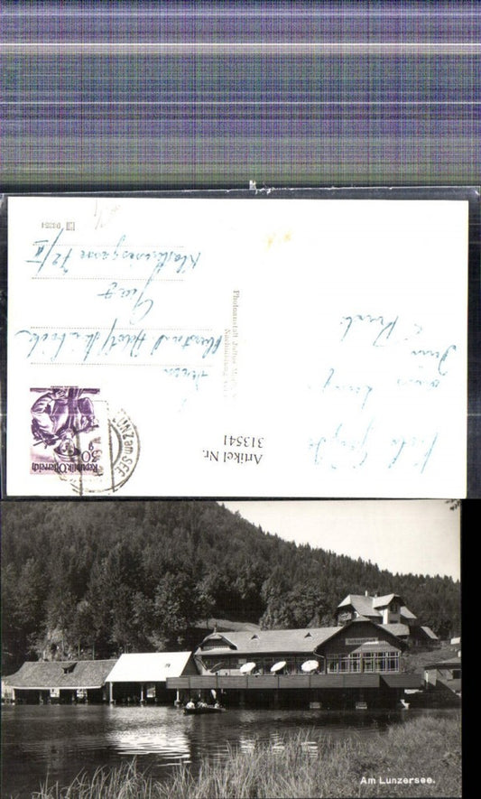 313541,Foto Ak Lunzersee Lunz Gastwirtschaft Ruderboot