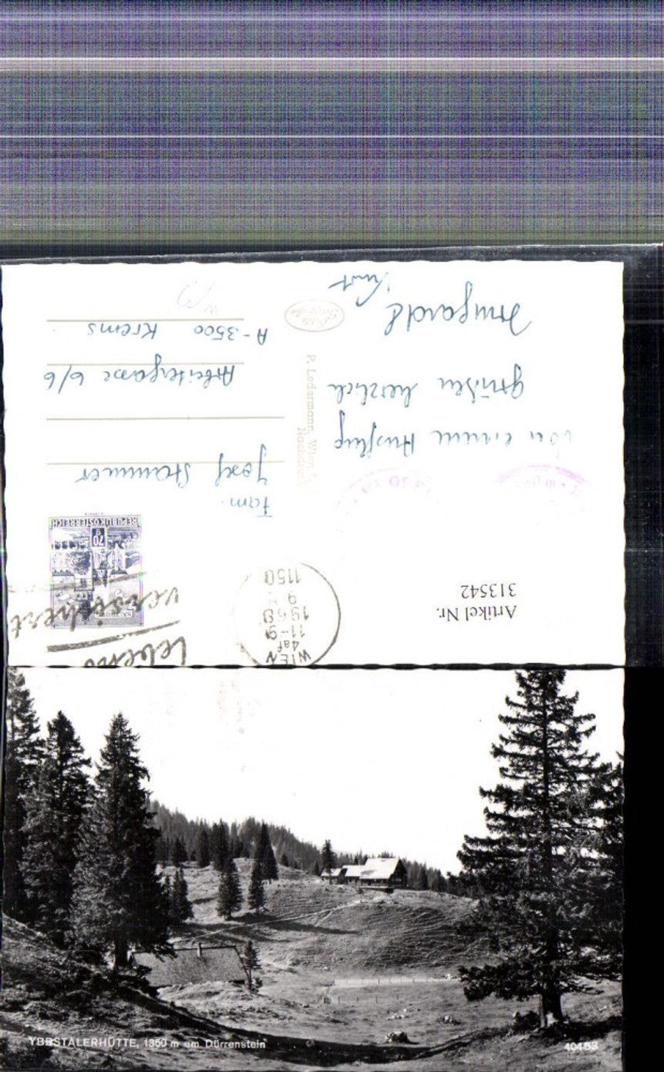 313542,Foto Ak Ybbstalerhütte a. Dürrenstein b. Göstling an der Ybbs