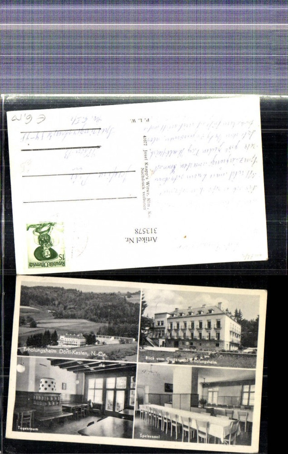 313578,Mehrbild Ak Dörfl b. Kasten Erholungsheim Speisesaal Tagesraum