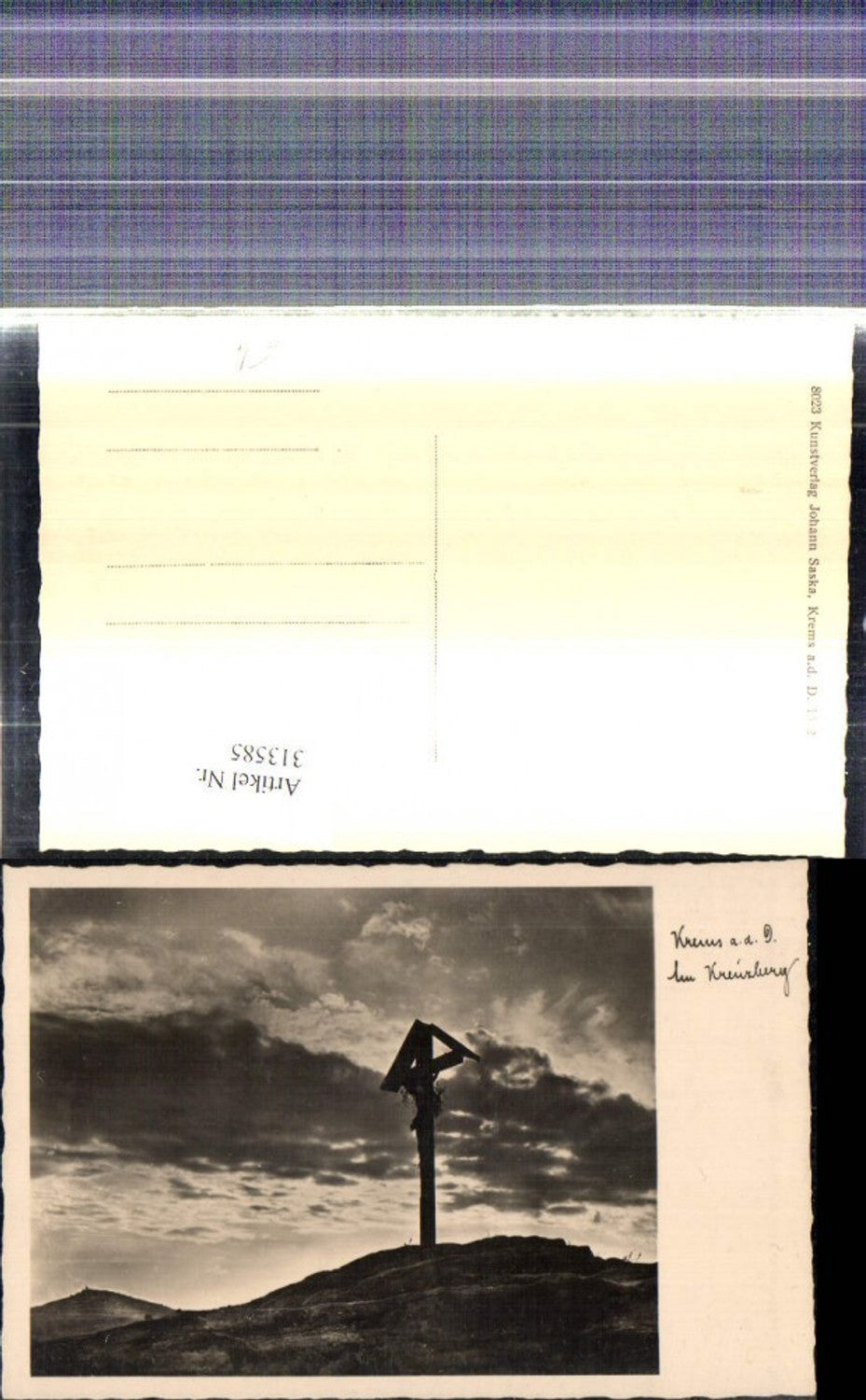 313585,Foto Ak Krems a. d. Donau Am Kreuzberg Kreuz