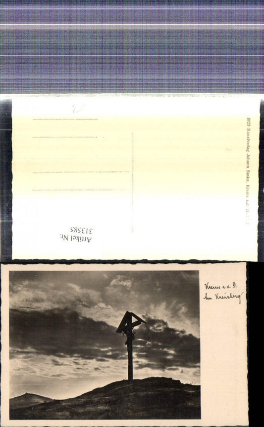 313585,Foto Ak Krems a. d. Donau Am Kreuzberg Kreuz