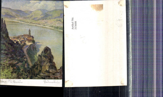 313608,Künstlerkarte Max Pistorius Dürnstein Wachau