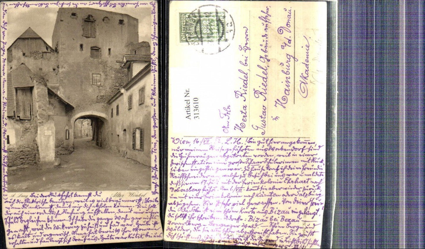 313610,Künstler Ak Dürnstein Alter Winkel