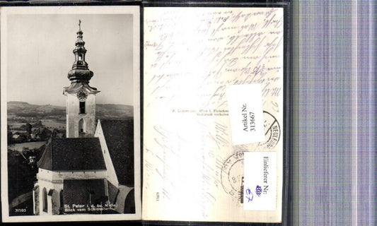 313667,St Peter i. d. Au Blick v. Schlossturm