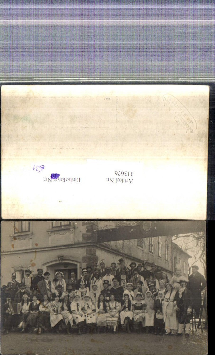 313676,Foto Ak Gruppenbild Fasching Karneval St Peter i. d. Au